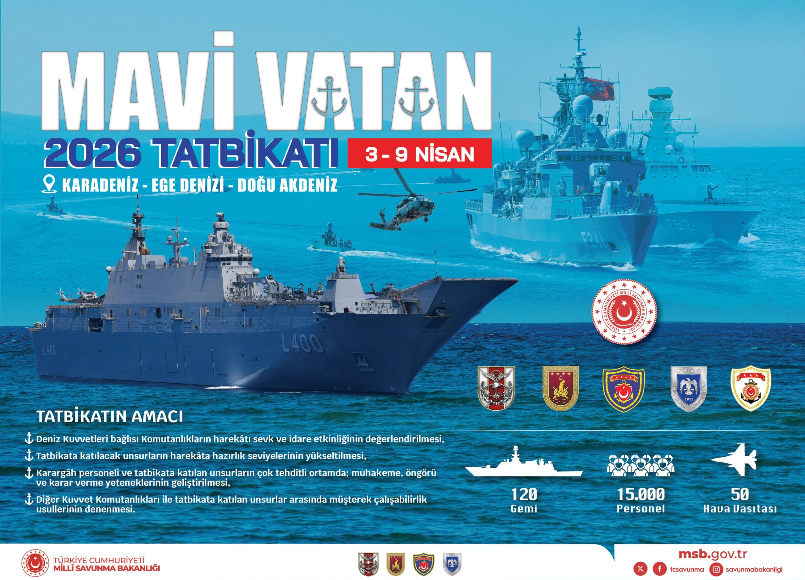 Mavi Vatan-2026 Tatbikatı Üç Denizde Eş Zamanlı Başladı 1 MSB MAVI VATAN 2026 TATBIKATI BASLADI 1243528 369973 scaled